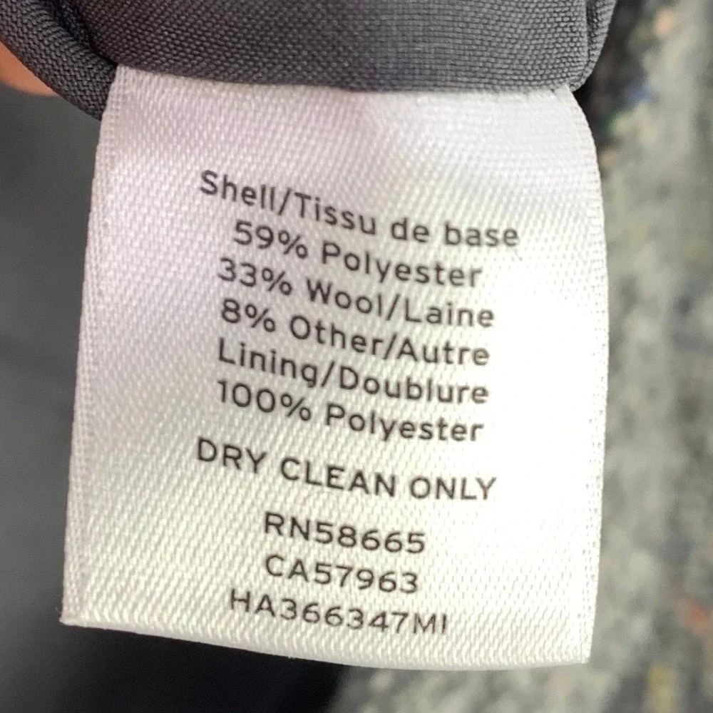 Halogen Tweed Ruffle Hem Skirt Women 10 Gray Wool Office Professional Career